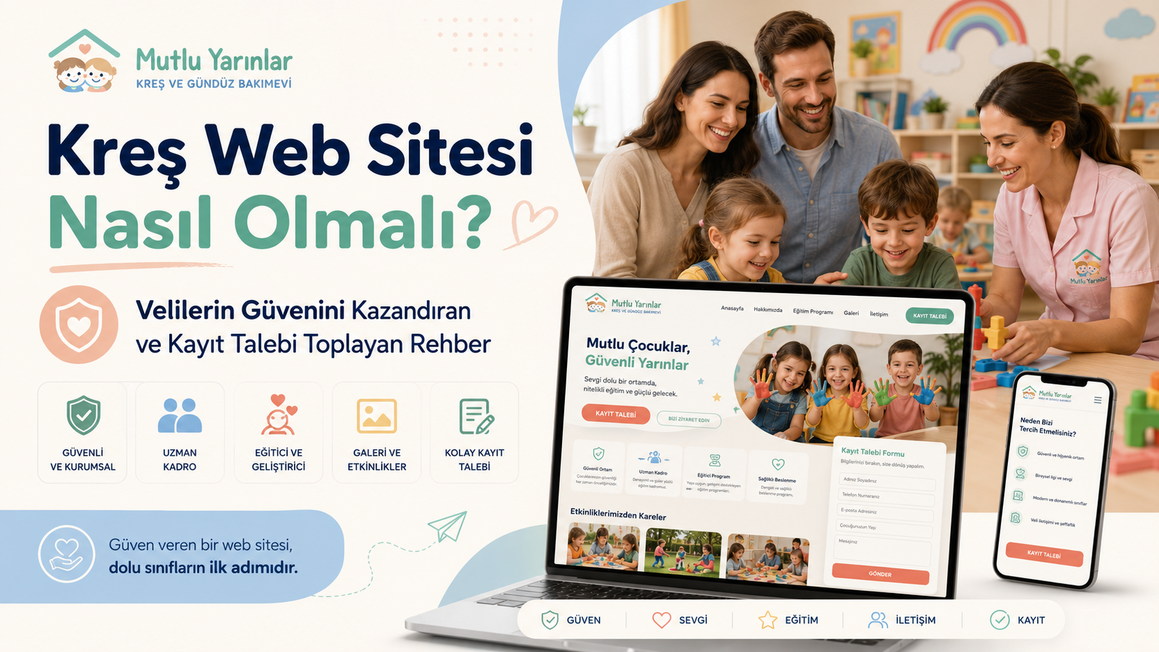 Kreş Web Sitesi Nasıl Olmalı? Velilerin Güvenini Kazandıran ve Kayıt Talebi Toplayan Rehber
